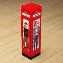Personalized Red London Telephone Box Birthday