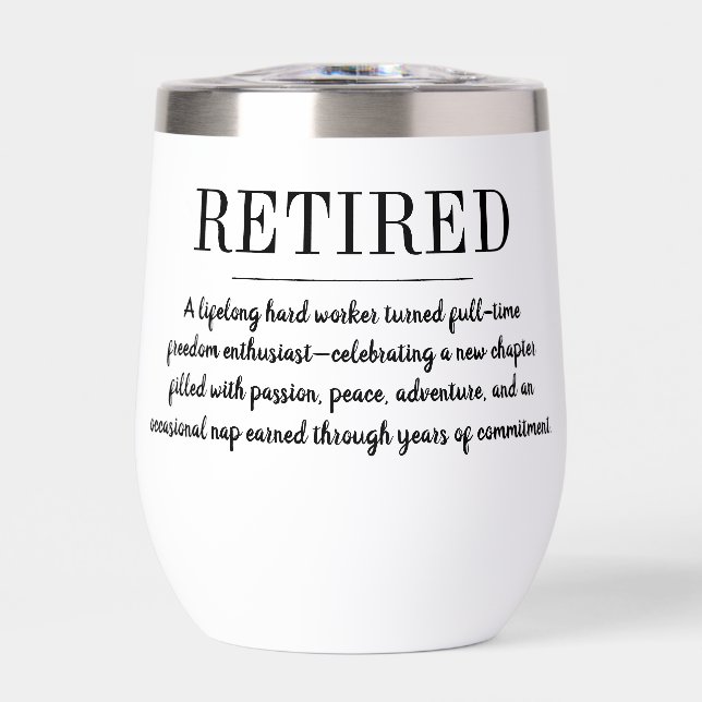 Personalized Retirement Funny Retired Definition (Vorderseite)
