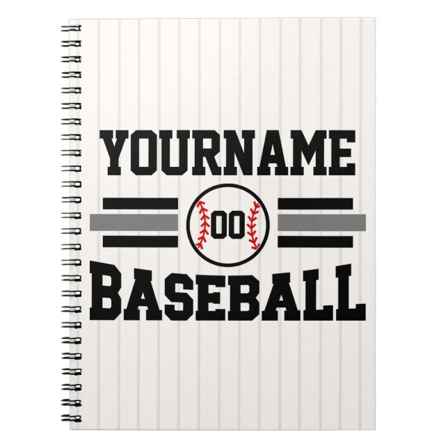 Personalized Retro Baseball Player NAME Team Notizblock (Vorderseite)