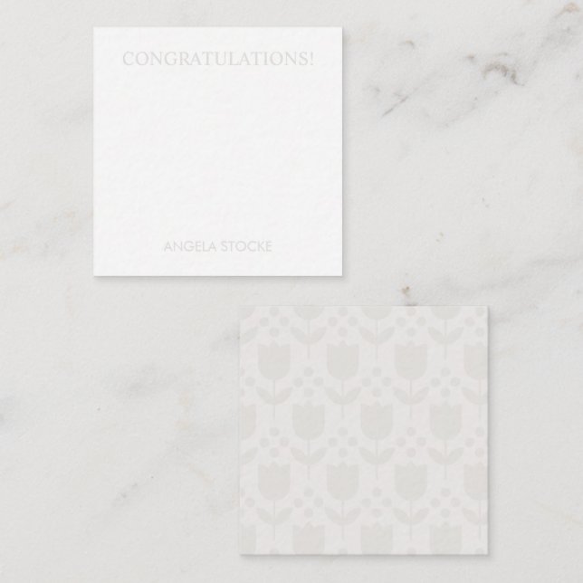 Personalized Retro Flower Mitteilungskarte (Vorne/Hinten)