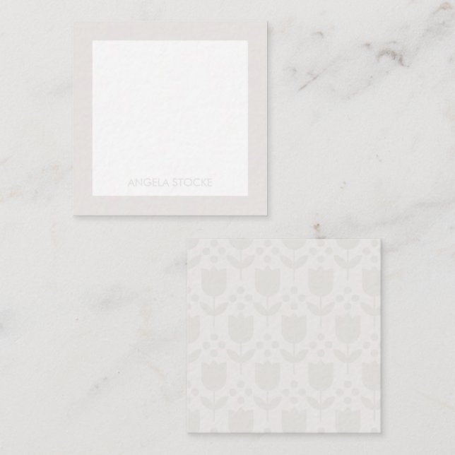 Personalized Retro Flower Note Card Mitteilungskarte (Vorne/Hinten)