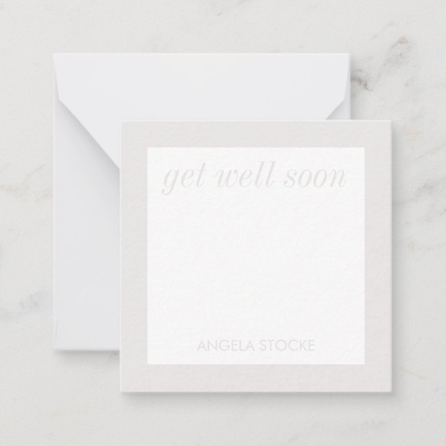 Personalized Retro Flower Note Card Mitteilungskarte (Vorderseite)