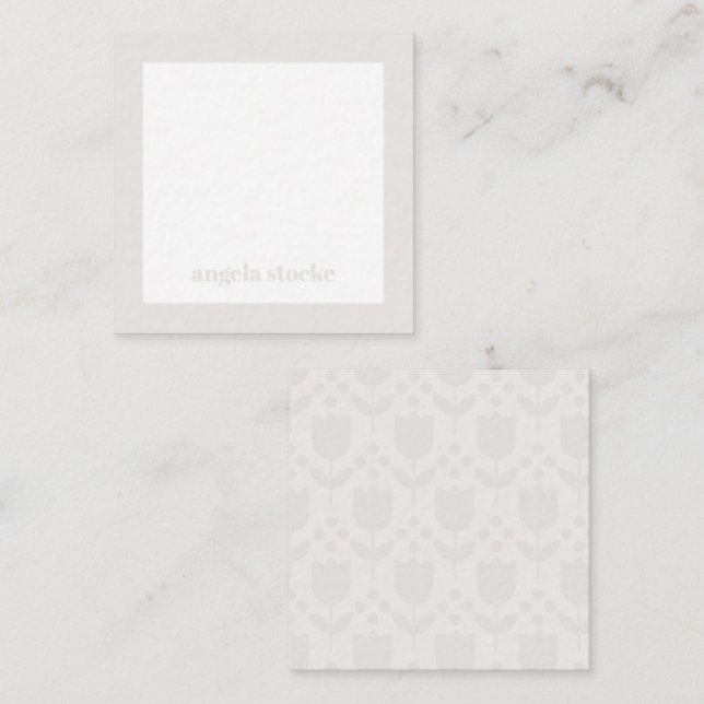 Personalized Retro Flower Note Card Mitteilungskarte (Vorne/Hinten)