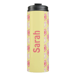 Personalized retro flower Thermal Tumbler Thermosbecher