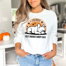 Personalized Retro Funny Hand Drawn French Bulldog Sweatshirt