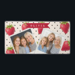 Personalized Retro Strawberry Polka Dot Vintage Schreibtischunterlage<br><div class="desc">Strawberries are one of those happy, classic designs that instantly make people smile. This customized retro strawberry collection creates a style that is both nostalgic and modern by fusing a soft, traditional polka dot background with amusing vintage charm. Sweet, colorful strawberries are strewn throughout a delicate dotted pattern in this...</div>