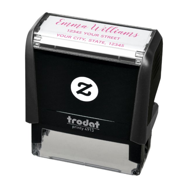Personalized Return Address Self-inking Stamp Pink Permastempel (Produkt)
