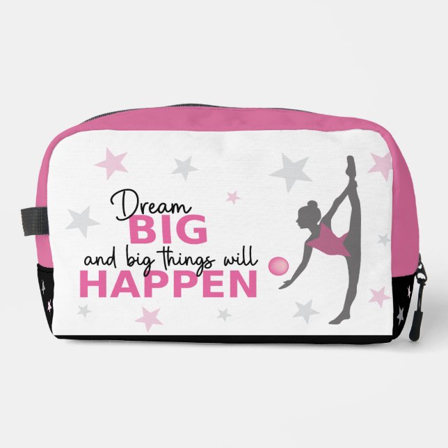 Personalized Rhythmic Gymnast Dream Big Case bag Waschbeutel (Vorderseite)