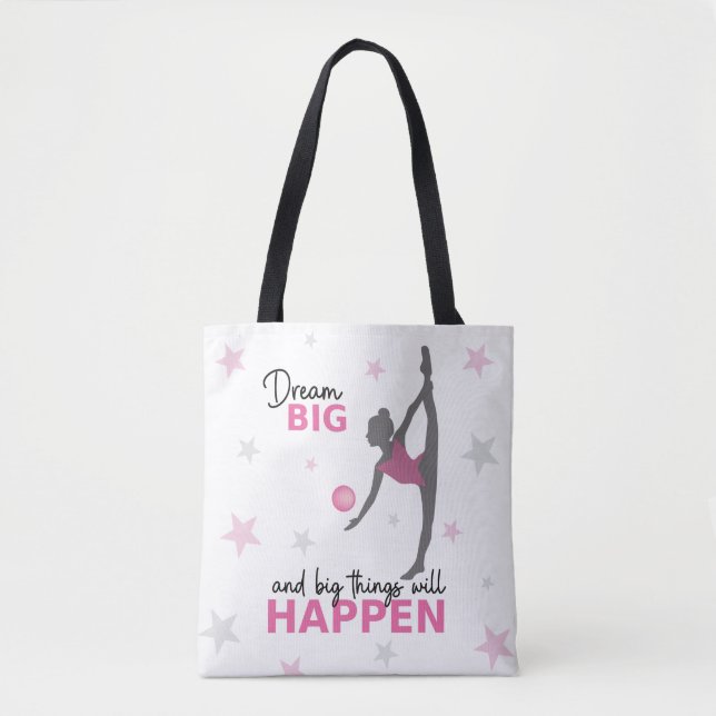 Personalized Rhythmic Gymnast Dream Big Tote Bag (Vorderseite)