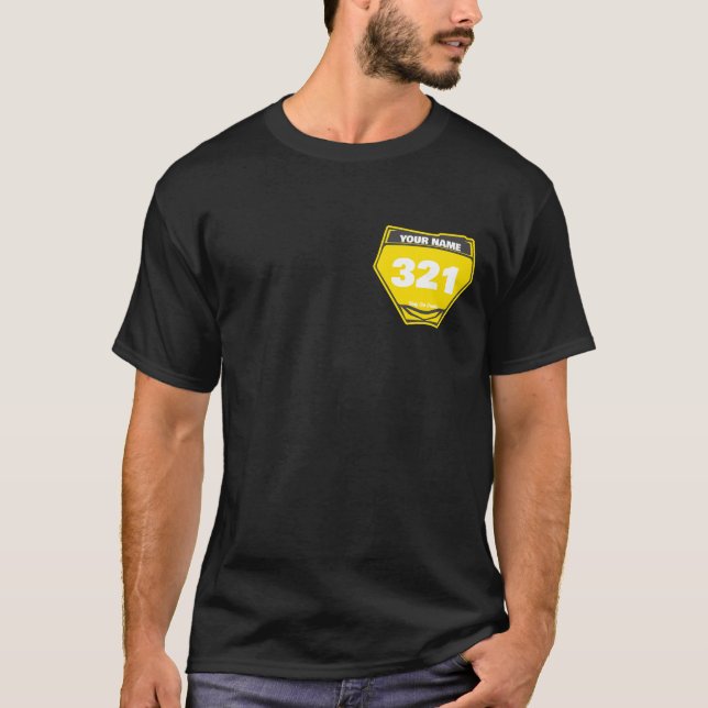 Personalized Rider Number Name T-Shirt (Vorderseite)