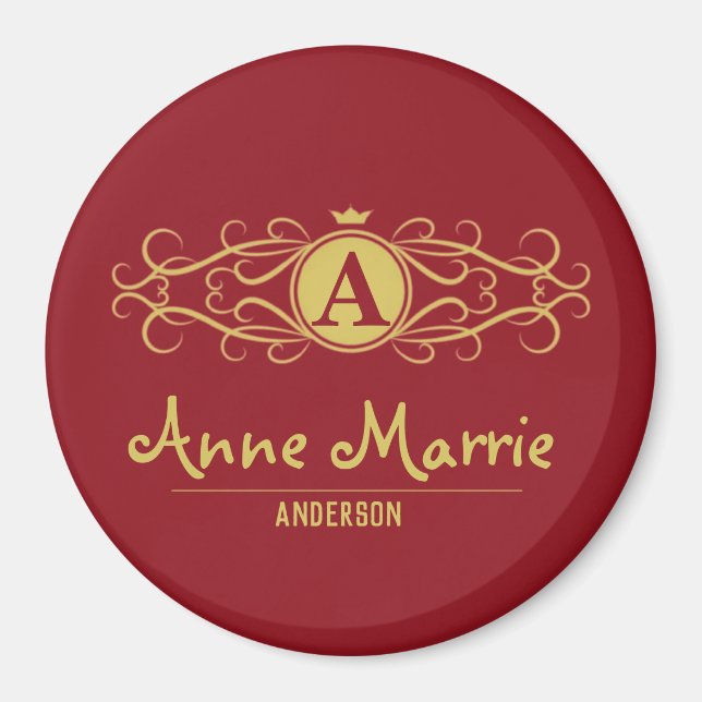 Personalized Rose Dial Women’s Elegant Custom Time Magnet (Vorne)