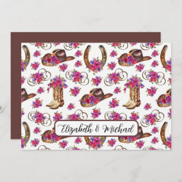 Personalized Rustic Wedding Note Card Mitteilungskarte