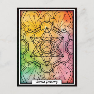 Personalized Sacred Geometry Metatron’s Cube Postkarte