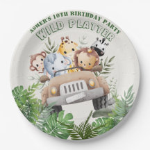 Personalized Safari Party Platter Jungle Birthday