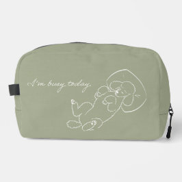 Personalized Sage Green Poodle Dog Mom Gift Waschbeutel