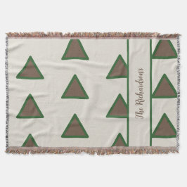 Personalized Sage Green Taupe Triangle Modern Chic Decke