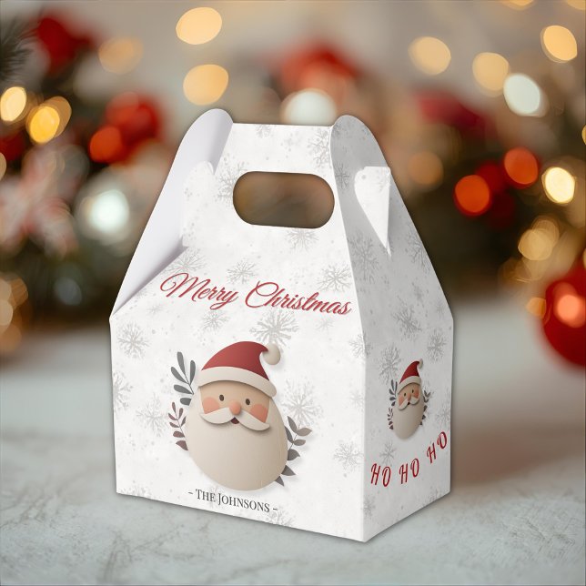 Personalized Santa Christmas – Holiday Favor Box Geschenkschachtel (Von Creator hochgeladen)