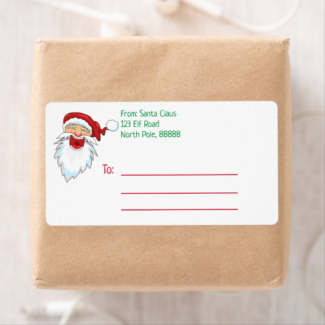 Personalized Santa Claus Mailing Label (Insitu)