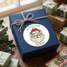 Personalized Santa Gift Label Sticker Custom Name