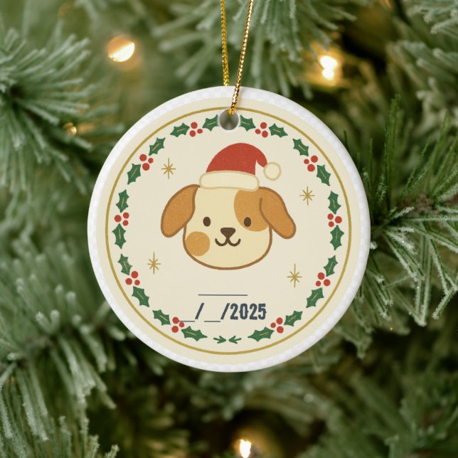 Personalized Santa Paws Pet Ornament | Custom Name (Baum)