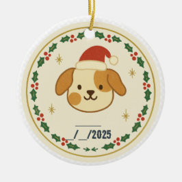 Personalized Santa Paws Pet Ornament | Custom Name