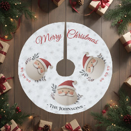 Personalized Santa – Rustic Christmas Decor Polyester Weihnachtsbaumdecke