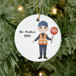 Personalized School Crossing Guard Keramik Ornament