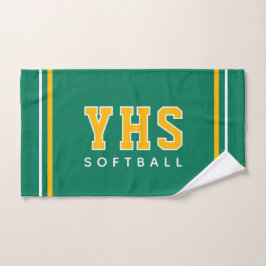 Personalized School Initials Softball Sport Team H Handtuch