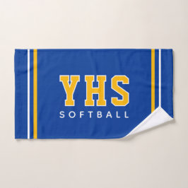 Personalized School Initials Softball Sport Team Handtuch