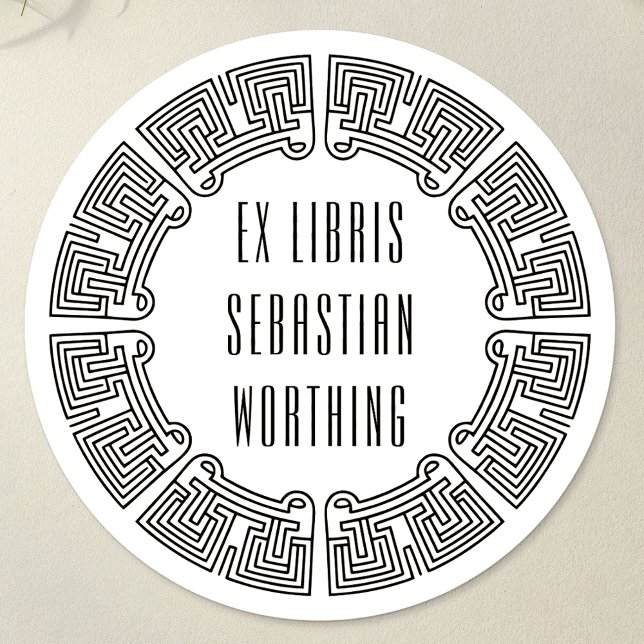 Personalized Sci-Fi Maze Ex Libris Sticker (Von Creator hochgeladen)