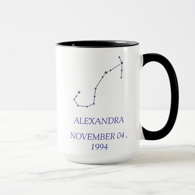 Personalized Scorpio Constellation Mug - Custom St Tasse (Rechts)