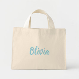 Personalized Script Name Tote Bag Mini Stoffbeutel