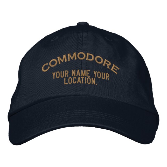 Personalized Sea Commodore Hat Bestickte Baseballkappe (Vorderseite)