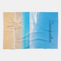 Personalized Seaside Kitchen Towel