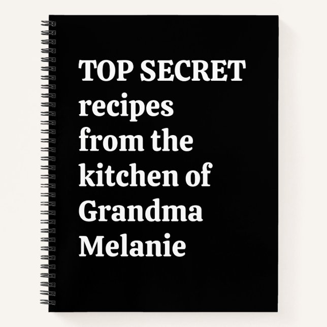 Personalized Secret Grandma Funny Quote Recipe Notizbuch (Vorderseite)