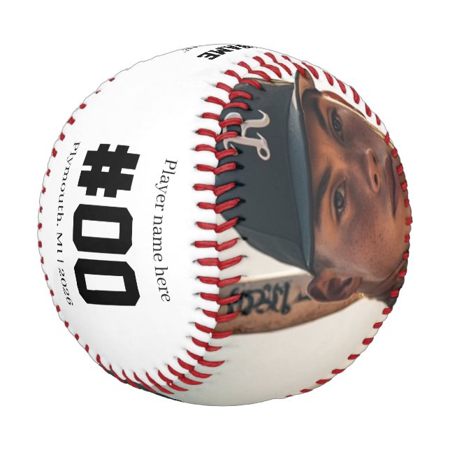 Personalized Senior Night Party Players Keepsake Baseball (Schrägansicht)
