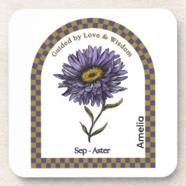 Personalized September Birth Month Flower Coaster Getränkeuntersetzer