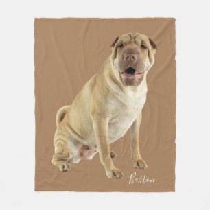 Personalized Shar Pei Dog Foto Fleecedecke