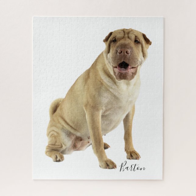 Personalized Shar Pei Dog Foto Puzzle (Vertikal)