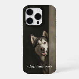 Personalized Siberian Husky Portrait iPhone 16 Pro Hülle