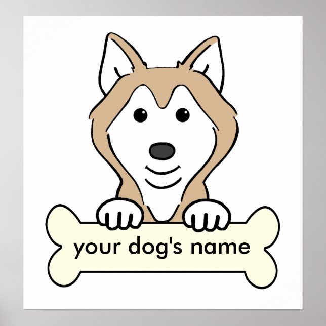Personalized Siberian Husky Poster (Vorne)
