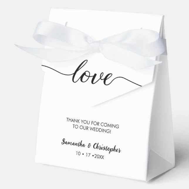 Personalized Simple Elegant Love Wedding ScrIpt Geschenkschachtel (Vorderseite)
