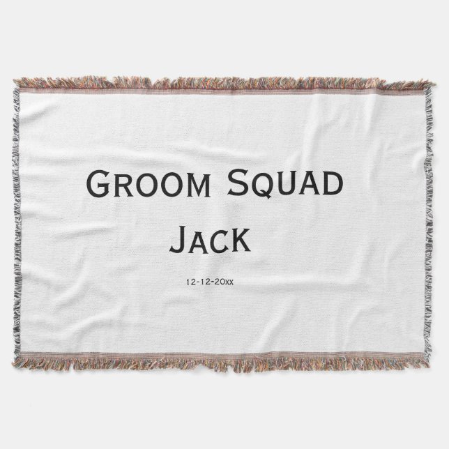 personalized simple monogram add your name wedding decke (Vorderseite)