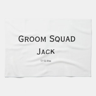 personalized simple monogram add your name wedding geschirrtuch