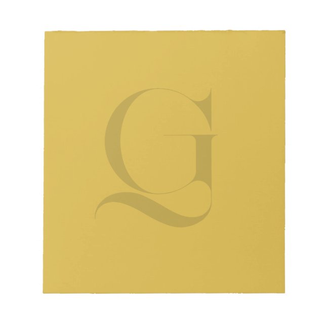 Personalized Single Custom Monogram M Gold Notizblock (Vorderseite)