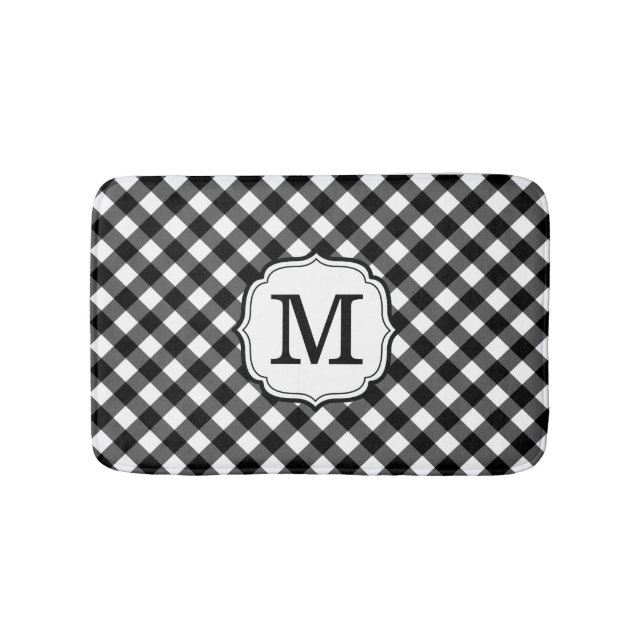 Personalized Single Initial Monogram Bath Mat Badematte (Vorderseite)