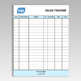 Personalized Small Business Sales Tracker Notepad Notizblock