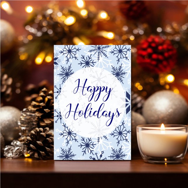 Personalized Snowflakes Holiday Karte (Personalize your holiday wishes, by adding a custom message.)