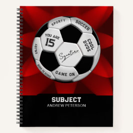 Personalized Soccer Ball Birthday | Age Name Text Notizbuch