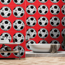 Personalized Soccer Ball Birthday | Age Name Text Tapete